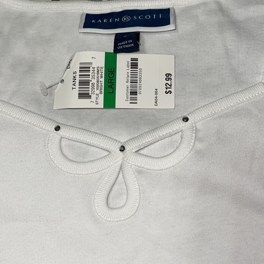 BNWT White detailed cami Large - Picture 2 of 2